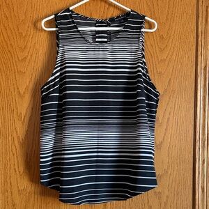 Sweet Rain Black & White Striped Sleeveless Camisole